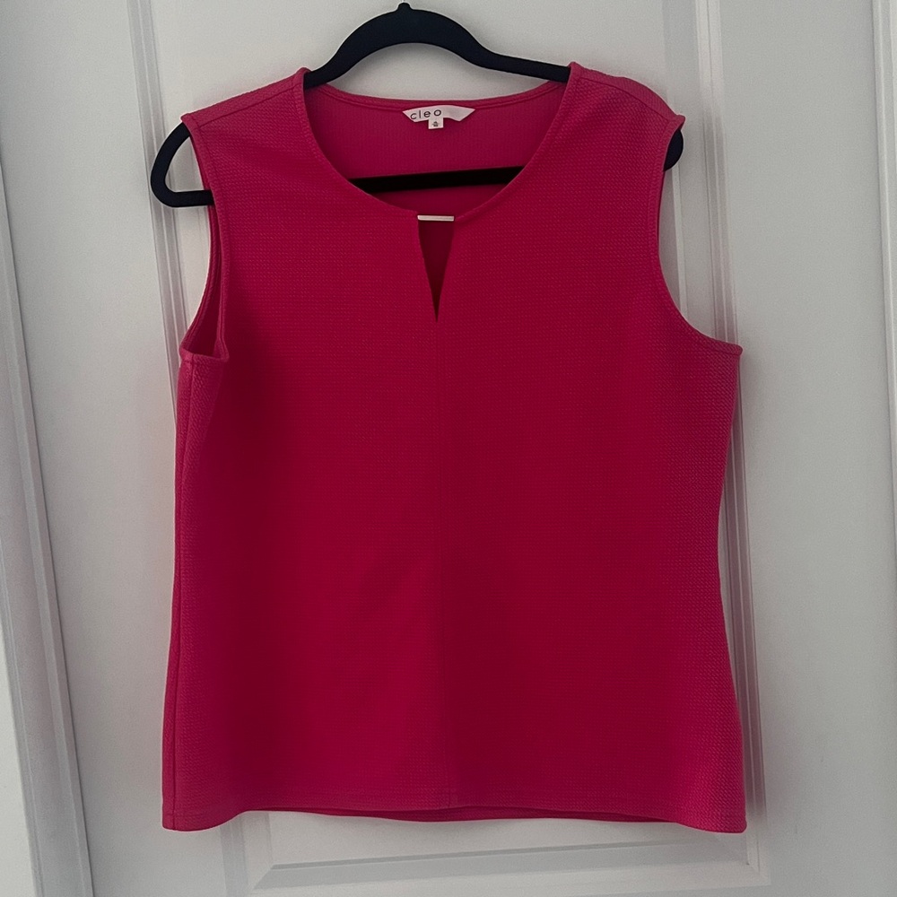CLEO Fuchsia Sleeveless Blouse